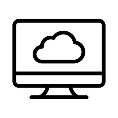 depolama vektörü ince çizgi simgesi 