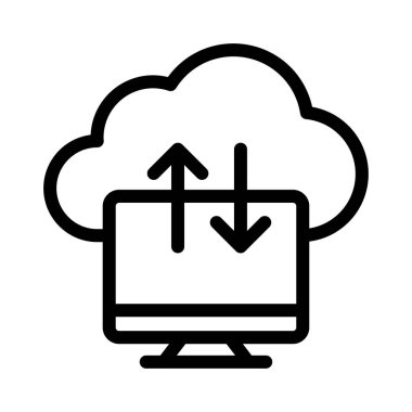 vektör ince çizgi simgesi yükle 