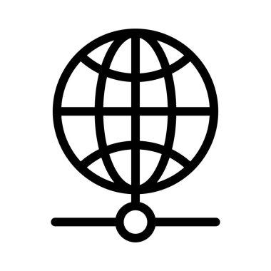 ağ vektörü ince çizgi simgesi 