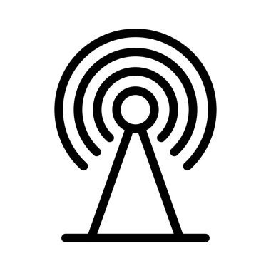 uydu vektörü ince çizgi simgesi 