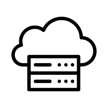 sunucu vektörü ince çizgi simgesi 