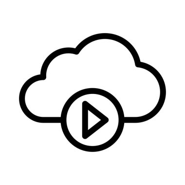 bulut vektörü ince çizgi simgesi 