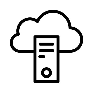 bilgisayar vektörü ince çizgi simgesi 