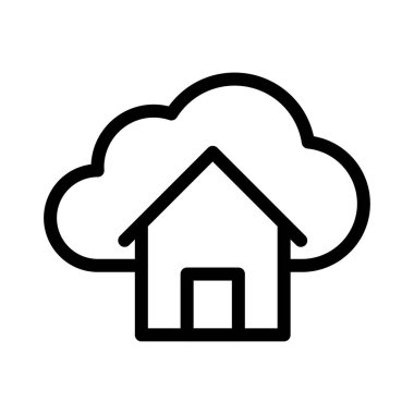 ev vektörü ince çizgi simgesi 