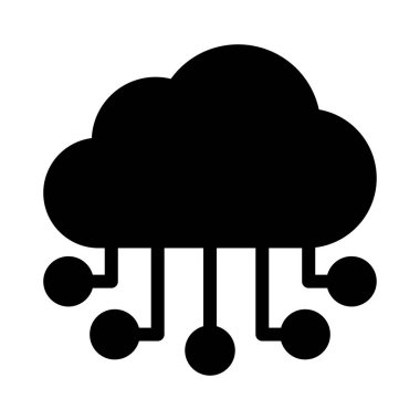 hesaplama vektörü glyph düz simgesi 