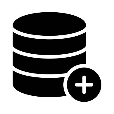 vektör glyph düz simgesi ekle 