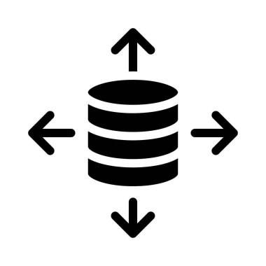 sunucu vektörü düz simgesi 