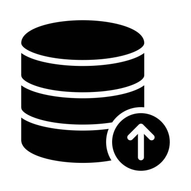 veritabanı vektör düz simgesi 