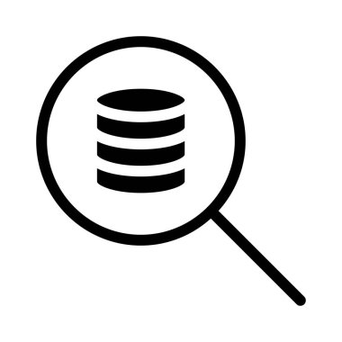 veritabanı vektör düz simgesi 