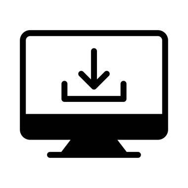 Vektör glyph düz simgesini kaydet 