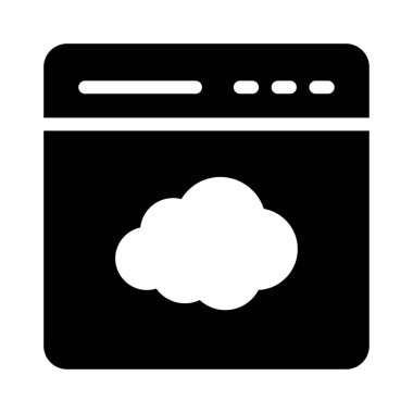 bulut vektörü düz simgesi 