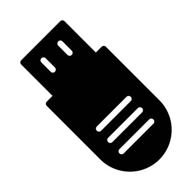 sürücü vektörü glyph düz simgesi 