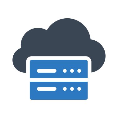 sunucu vektör renk simgesi 