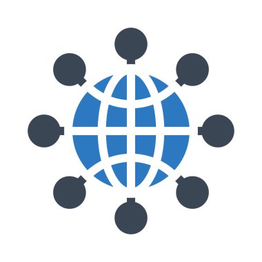 ağ vektörü renk simgesi 