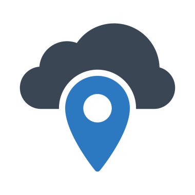 harita vektör renk simgesi 