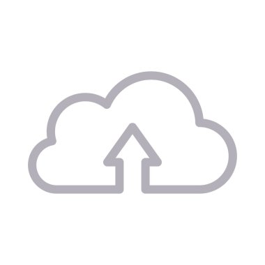 bulut düz çizgi simgesi 