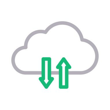 veritabanı düz çizgi simgesi 