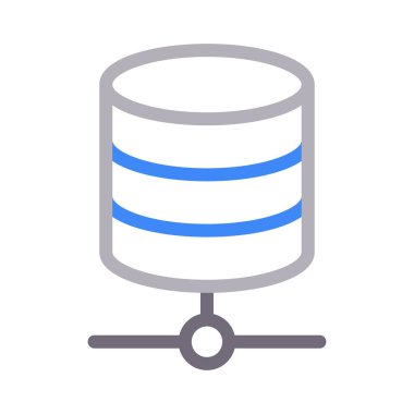 sunucu düz renk çizgisi simgesi 