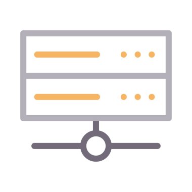 veritabanı düz çizgi simgesi 