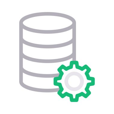 sunucu düz renk çizgisi simgesi 