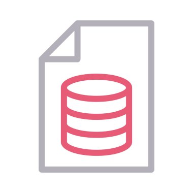 veritabanı düz çizgi simgesi 