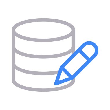 veritabanı düz çizgi simgesi 