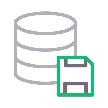 Disket düz çizgi simgesi 