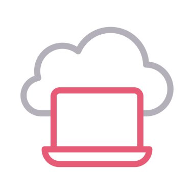 dizüstü bilgisayarın düz çizgi simgesi 