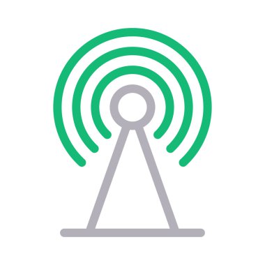 uydu düz çizgi simgesi 