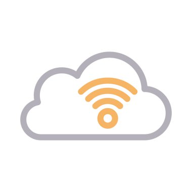 Wifi düz çizgi simgesi 