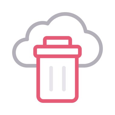 Çöp düz çizgi simgesi 