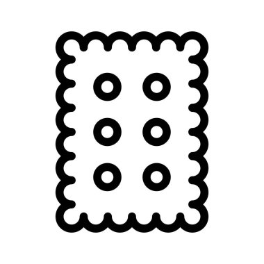 Bisküvi vektörü ince çizgi simgesi 