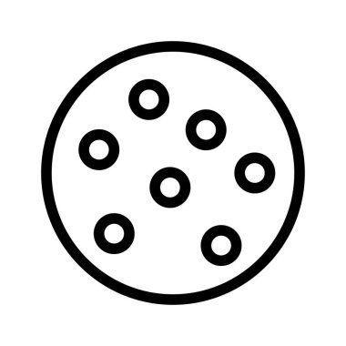 Bisküvi vektörü ince çizgi simgesi 