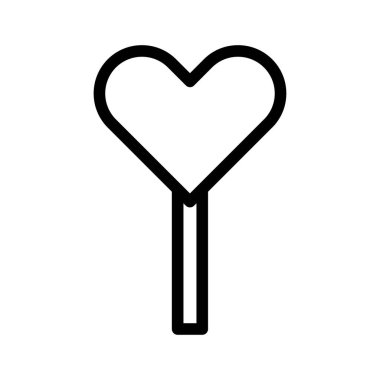 Şeker vektörü ince çizgi simgesi 