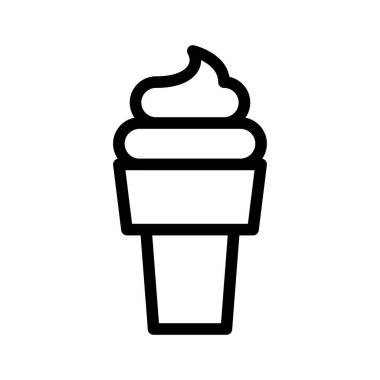 dondurma düz çizgi simgesi 