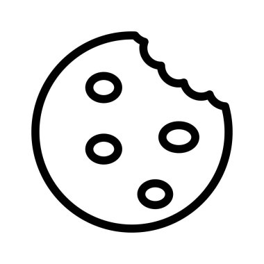 Bisküvi vektörü ince çizgi simgesi 