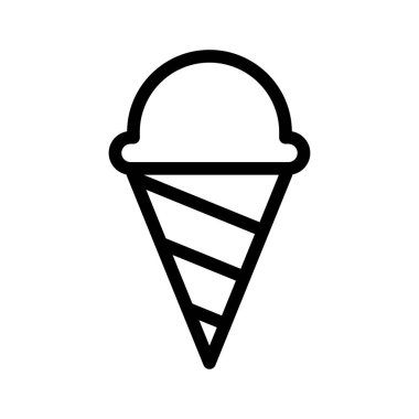 dondurma vektörü ince çizgi simgesi 