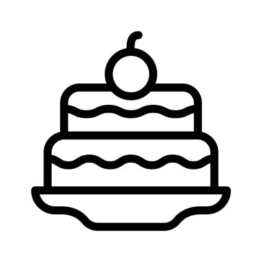 tatlı vektör ince çizgi simgesi 