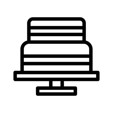 tatlı vektör ince çizgi simgesi 