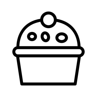 Kek vektörü ince çizgi simgesi 