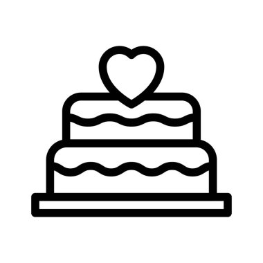 tatlı vektör ince çizgi simgesi 