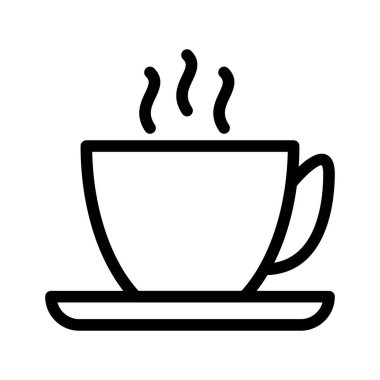 kahve vektörü ince çizgi simgesi 