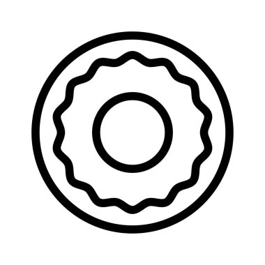 Bisküvi vektörü ince çizgi simgesi 