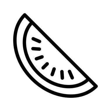 Karpuz vektörü ince çizgi simgesi 