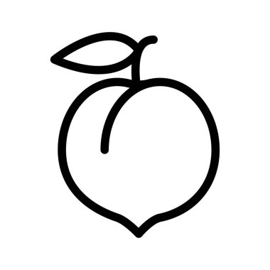 meyve vektörü ince çizgi simgesi 