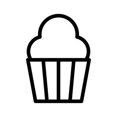 Kek vektörü ince çizgi simgesi 