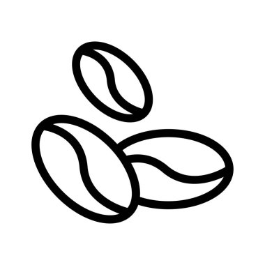 fasulye vektörü ince çizgi simgesi 