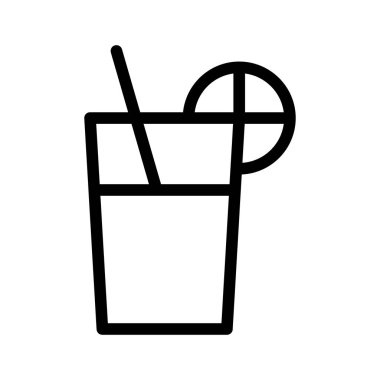 içecek vektör ince çizgi simgesi 