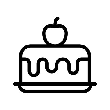 tatlı vektör ince çizgi simgesi 