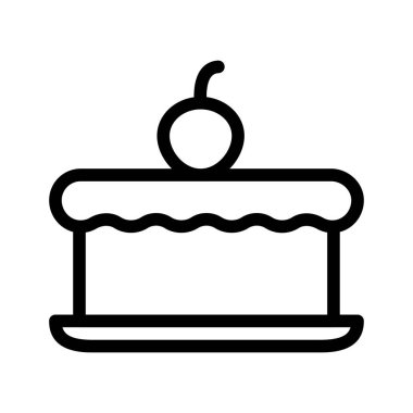 tatlı vektör ince çizgi simgesi 